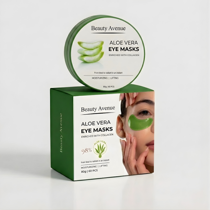 Aloe Vera & Kollagen Øyemasker mot Mørke Ringer og Poser