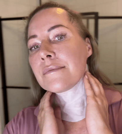 Oppstrammende Kollagenhalsmaske