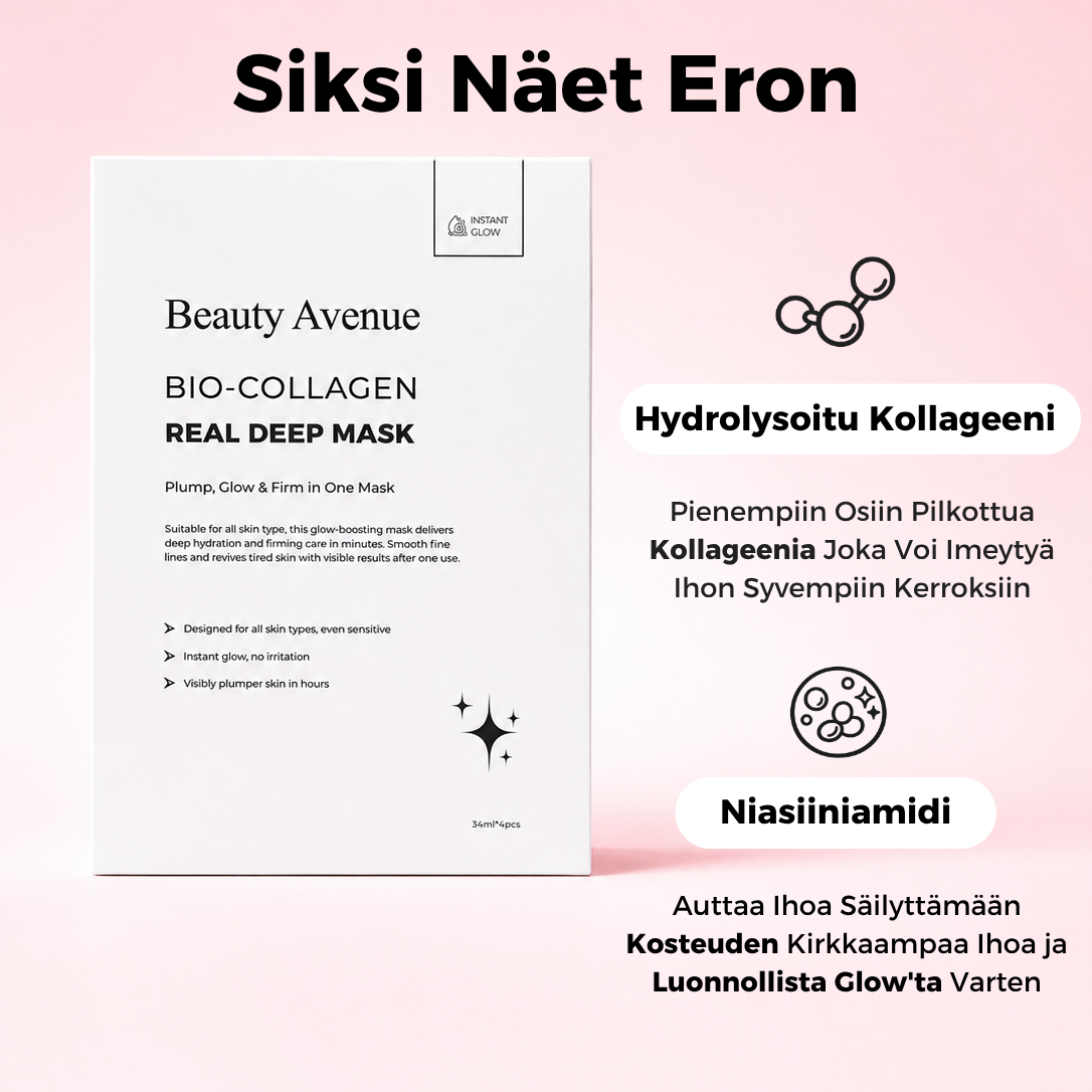 Bio-Kollagenmaske for Dyp Fukt og Glød